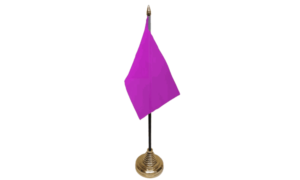 Plain Purple Table Flags